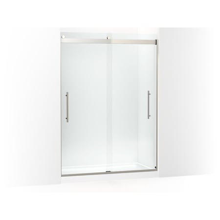 Kohler Levity Plus 3/8 Door 82X 59-5/8 Hndl Crystal Clear glass with Anodized Brushed Nickel frame 702429-L-BNK